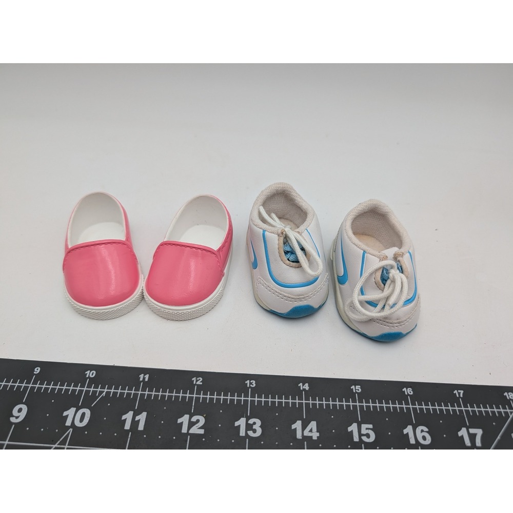 American Girl Cheerleader Sneakers Pink Shoes Lot of 2 Blue White